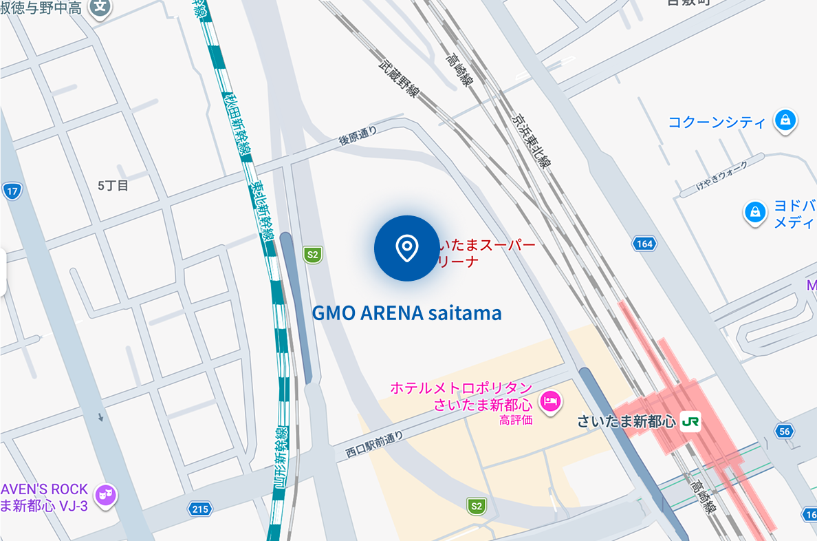 GMOアリーナさいたま 地図