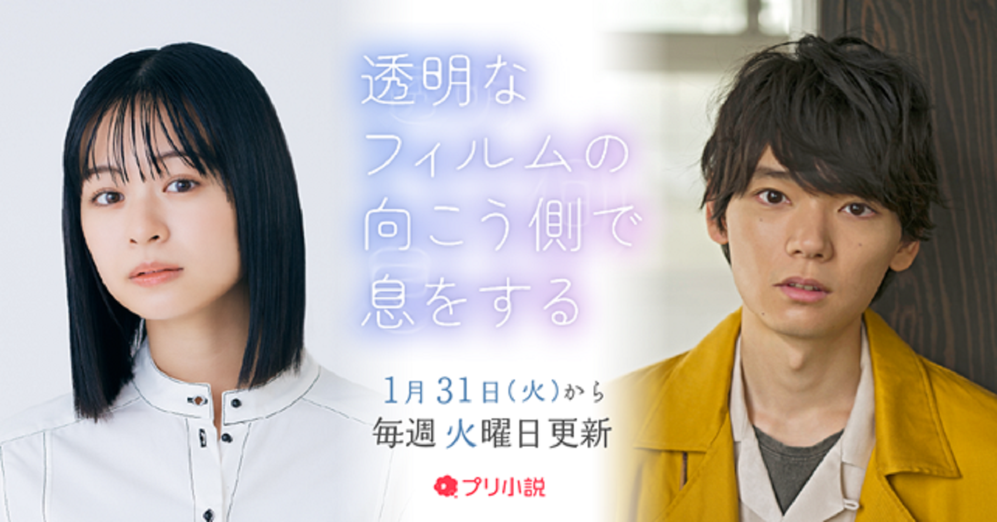 プリ小説 byGMO」、莉子と古川雄輝W主演のボイスドラマ「透明なフィルムの向こう側で息をする」を1/31からSpotifyで独占配信／GMOメディア  | GMOインターネットグループ株式会社
